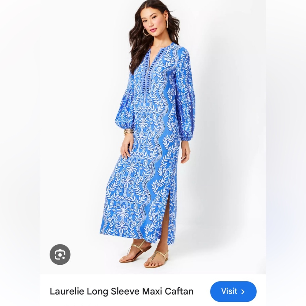 Lilly Pulitzer Blue and White Maxi Dress